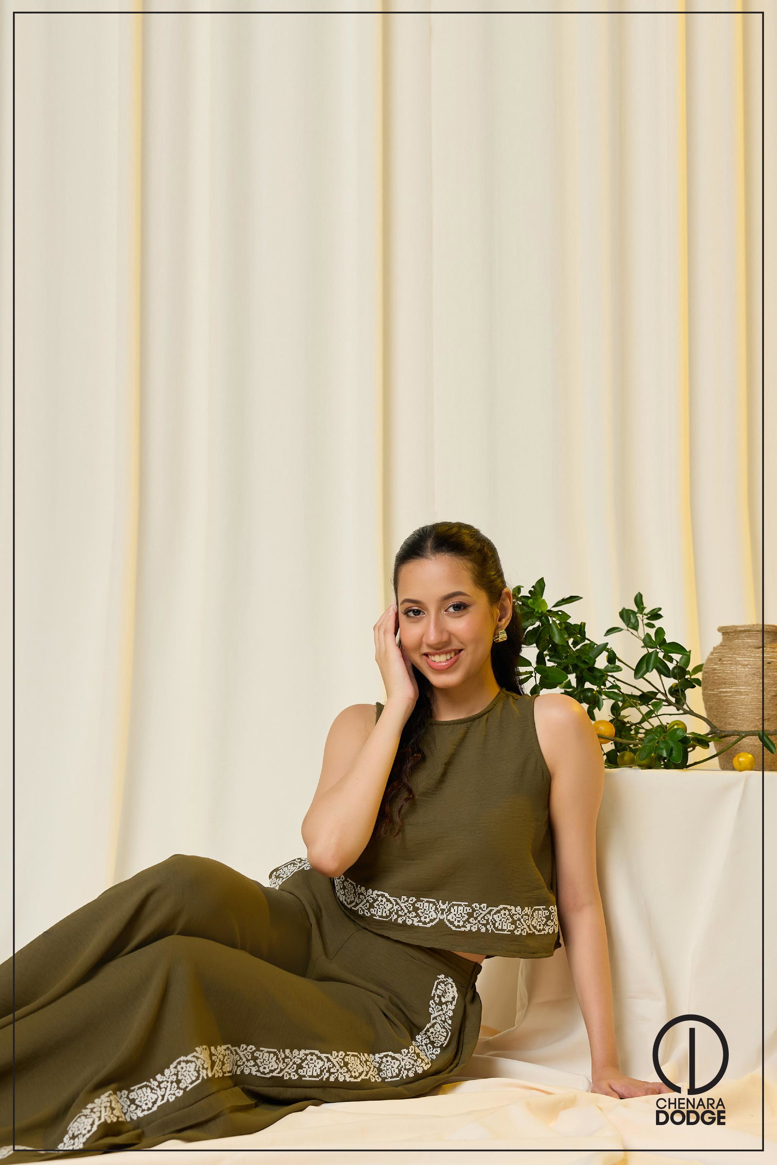 Two-piece set with embroidery main image 1